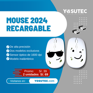 Mouse Inalámbrico de alta precisión recargable