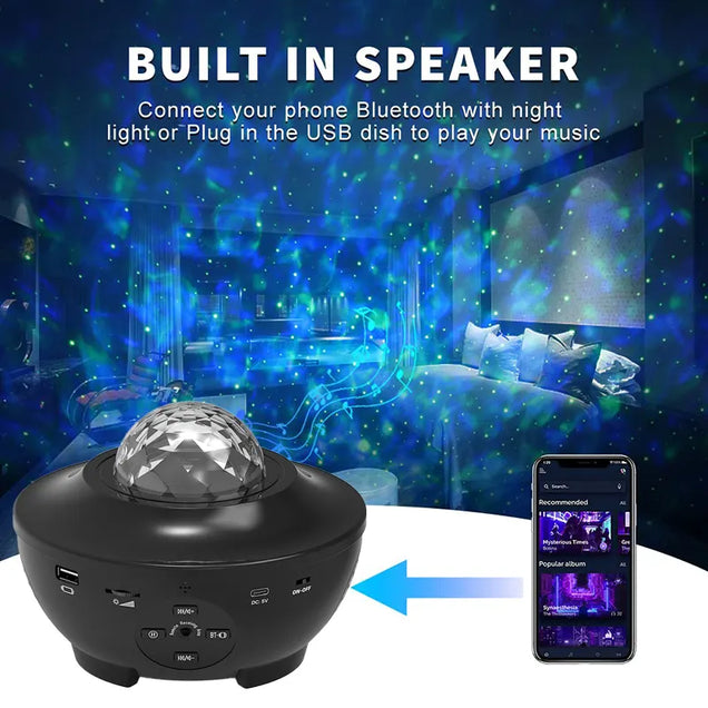 Proyector Galaxia RGB con Bluetooth MP3