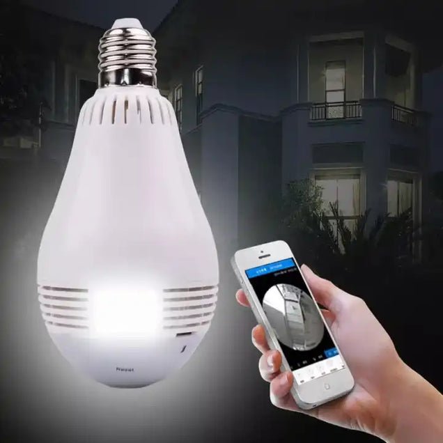 Cámara de seguridad tipo foco con sensor
