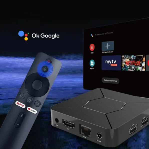 Android Tv box Q5 con control a voz