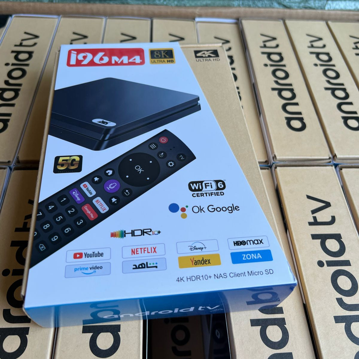 Android Tv box i96M4 con voz