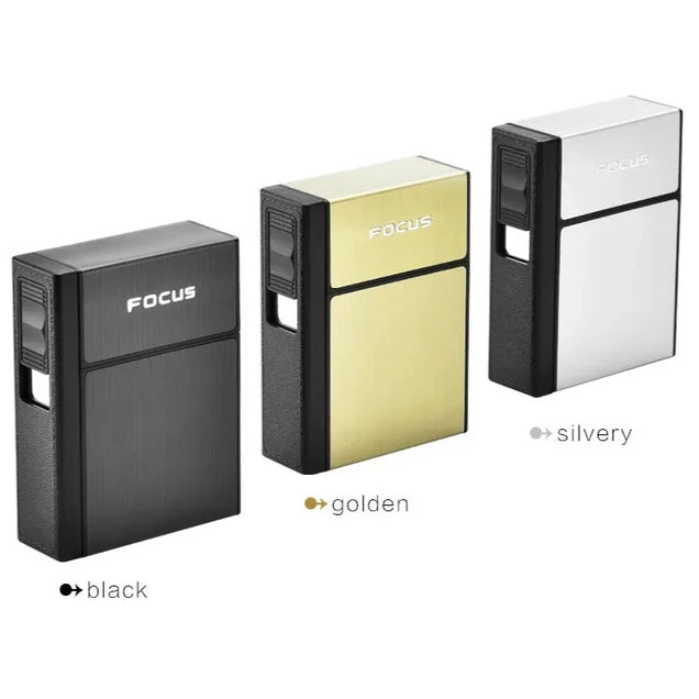 Cigarrera Golden Con Encendedor Recargable