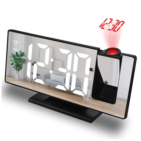 Reloj Despertador Digital Con Proyector Laser
